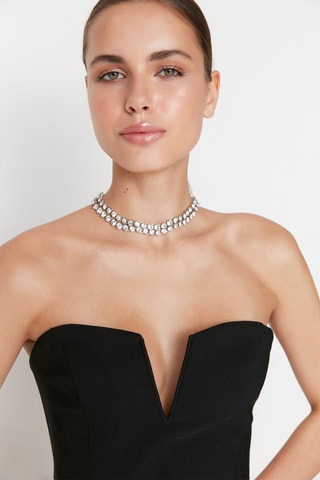 Crop top bustier - Negro