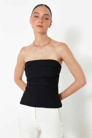 Top bustier - Negro