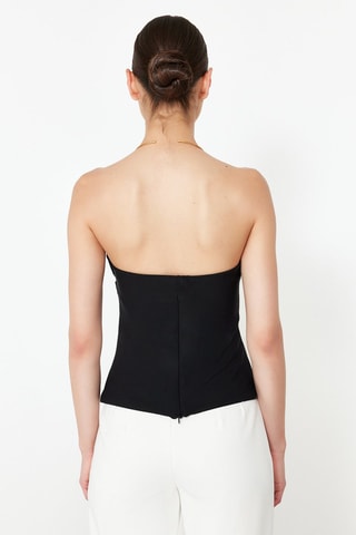 Top bustier - Negro