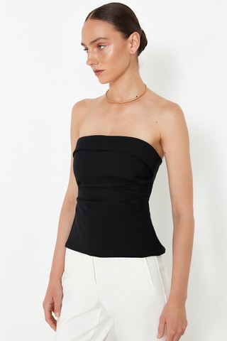 Top bustier - Negro