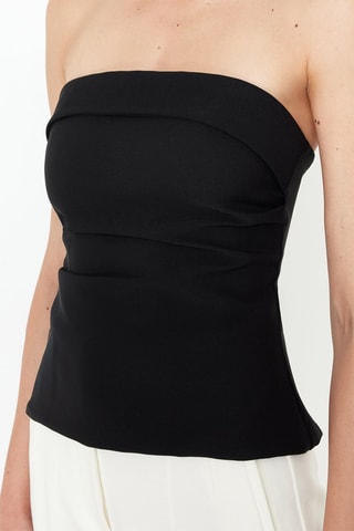 Top bustier - Negro