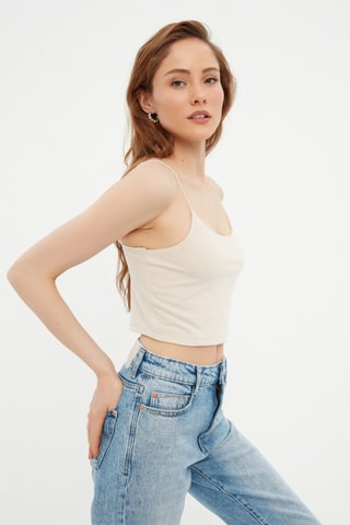 2 crop tops - Marrón y beige