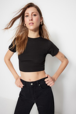 2 crop tops - Negro y crudo