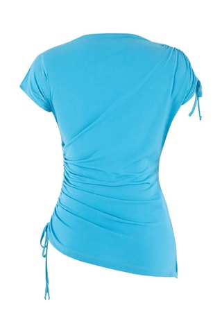 Top drapeado - Celeste