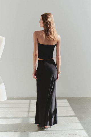 Crop top bustier - Noir