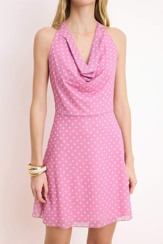 Vestido evasé - Rosa
