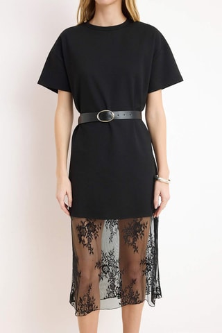 Vestido midi - Negro