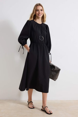 Vestido midi - Negro