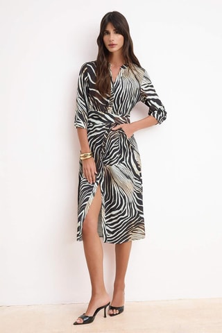 Vestido camisero - Negro