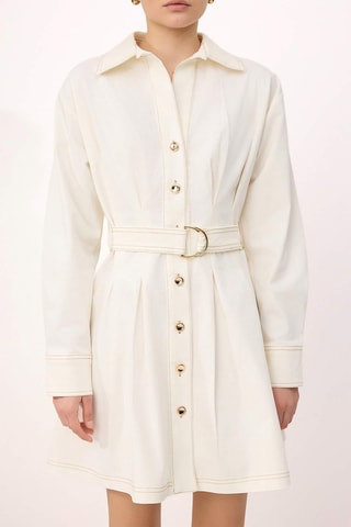 Vestido camisero - Crudo