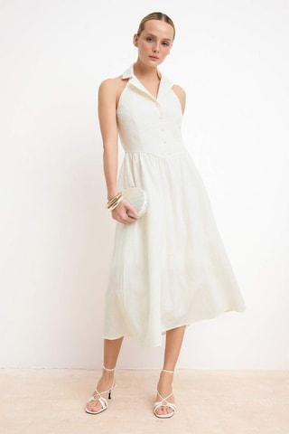 Vestido evasé - Blanco