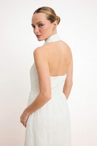 Vestido evasé - Blanco