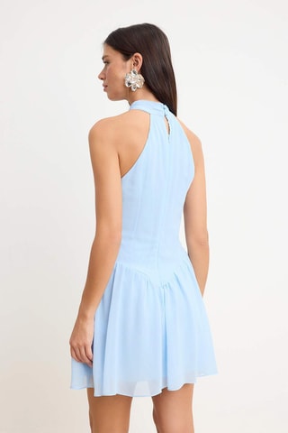Vestido evasé - Celeste