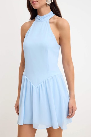 Vestido evasé - Celeste