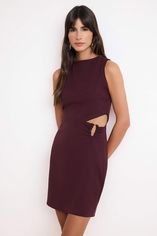 Vestido recto - Burdeos