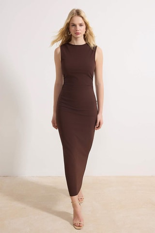 Vestido de tubo - Marrón
