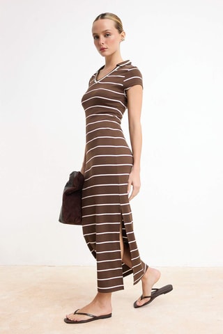 Vestido largo - Marrón