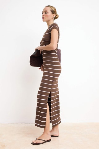 Vestido largo - Marrón