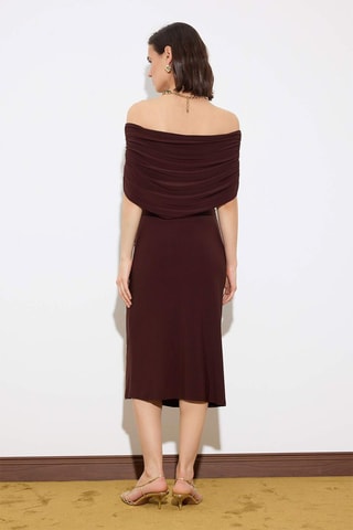 Vestido recto - Marrón