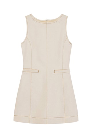 Vestido evasé vaquero - Crudo