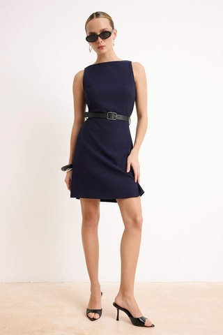 Vestido trapecio - Azul marino