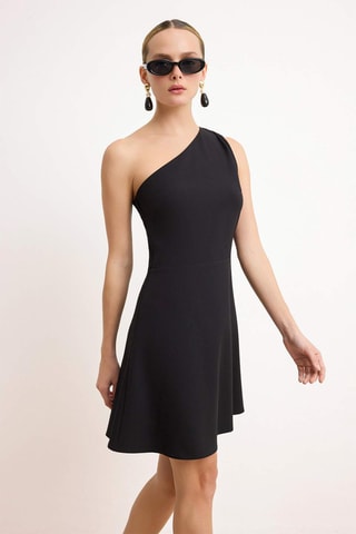 Vestido asimétrico - Negro