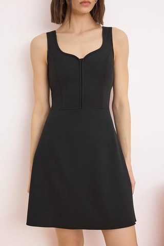 Vestido evasé - Negro