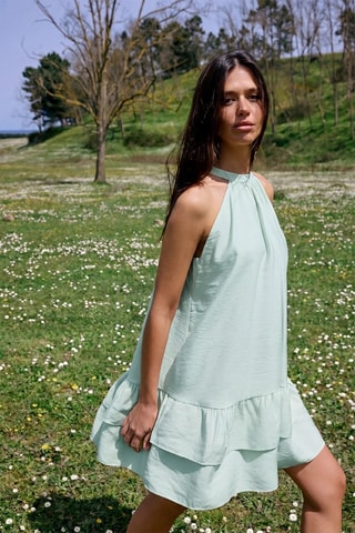 Vestido trapecio - Celeste