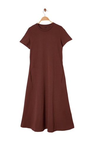 Vestido médio - Castanho