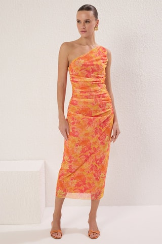 Vestido asimétrico - Naranja