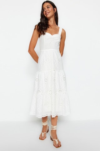Vestido midi - Blanco