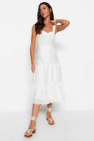 Vestido midi - Blanco