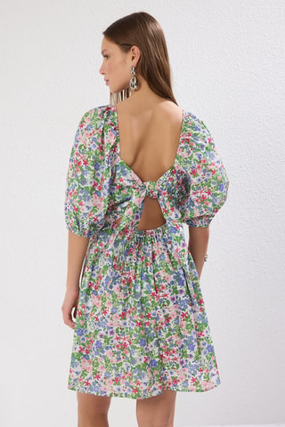Vestido evasé - Rosa y violeta