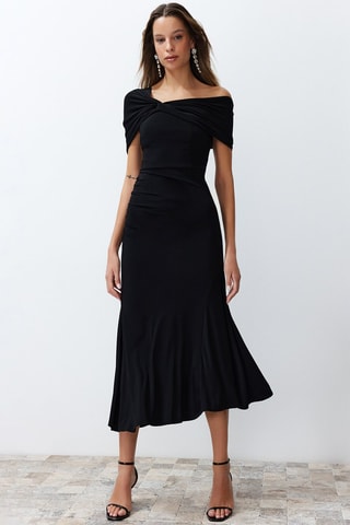 Vestido midi - Negro