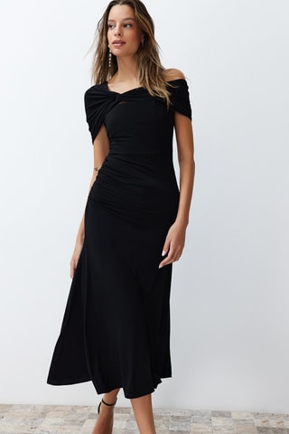Vestido midi - Negro