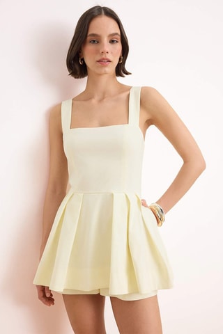 Vestido plisado - Crudo