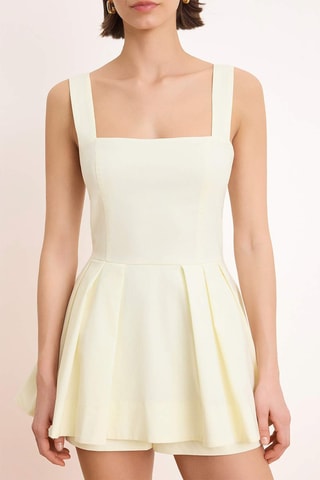 Vestido plisado - Crudo