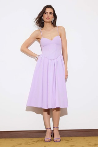 Vestido evasé - Malva