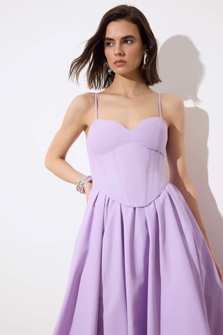 Vestido evasé - Malva