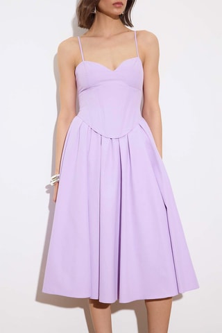 Vestido evasé - Malva