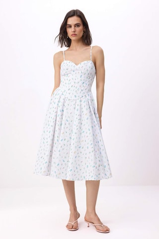 Vestido evasé - Crudo