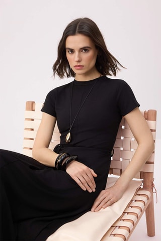 Vestido midi - Negro