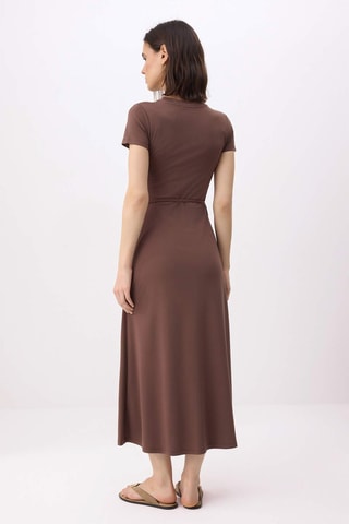 Vestido midi - Marrón