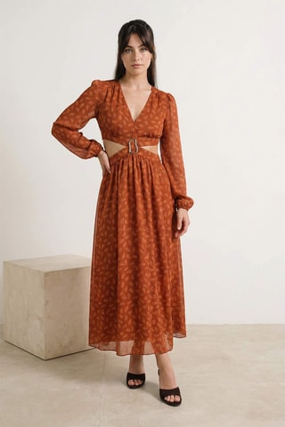 Vestido largo - Rojo teja