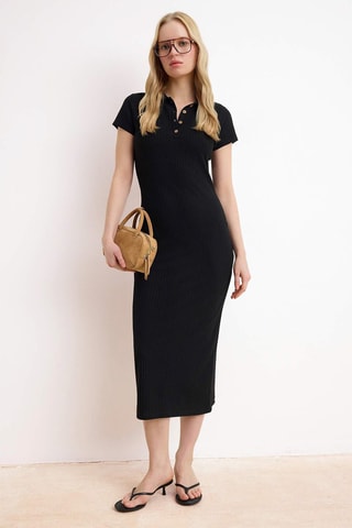 Vestido polo - Negro
