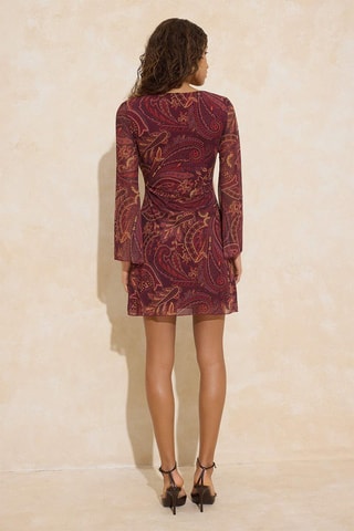 Vestido recto - Burdeos
