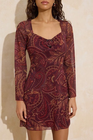 Vestido recto - Burdeos