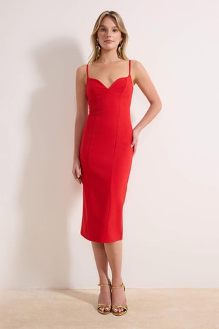 Vestido recto - Rojo
