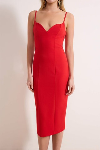 Vestido recto - Rojo