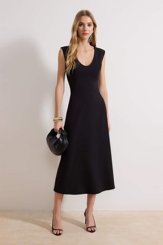 Vestido midi - Negro